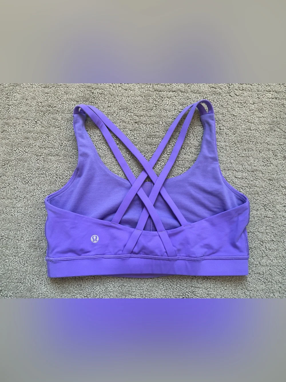 Lululemon Energy Bra Purple Size 8 Strappy Crossback Athletic Sports Bra